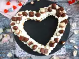 Рецепта Сърцевидна торта au kinder - сърцевидна торта kinder за деня на влюбените