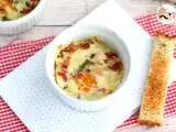 Рецепта Oeufs cocotte с бекон и лук - бърза рецепта