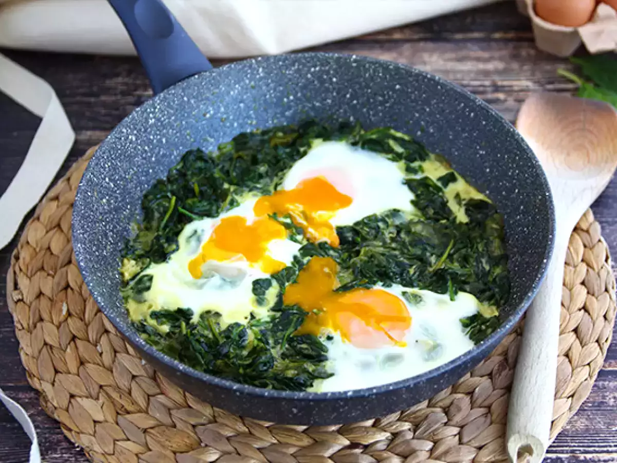 Рецепта Кремиран спанак и яйца