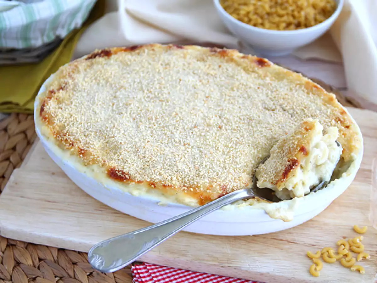 Рецепта Макарони със сирене, американският тестен гратен