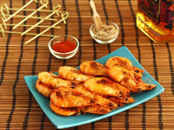 Рецепта Скариди, фламбирани в уиски - подробна рецепта