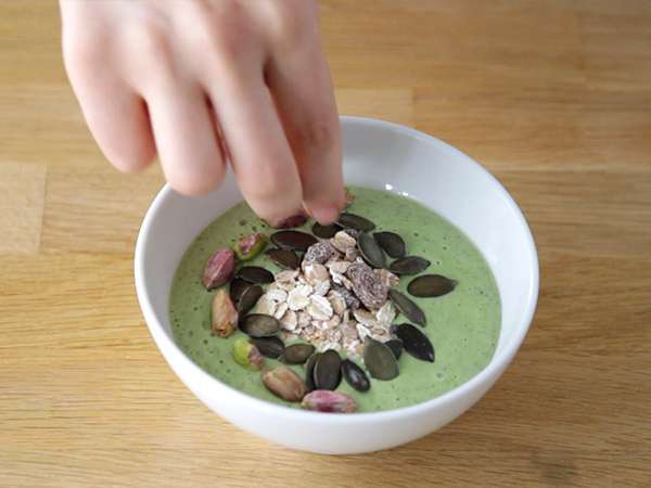 Смути купа киви мента спанак издънки - Подготовка стъпка 3