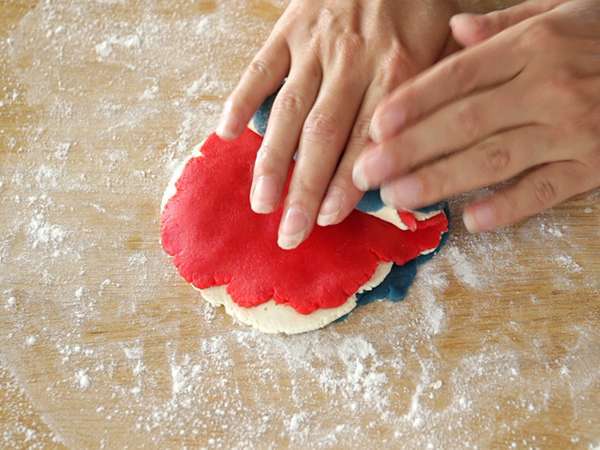 Трицветни бисквити от къс хляб, френско знаме - Подготовка стъпка 4