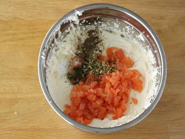 Чийзкейкове с осолена сьомга - Подготовка стъпка 3