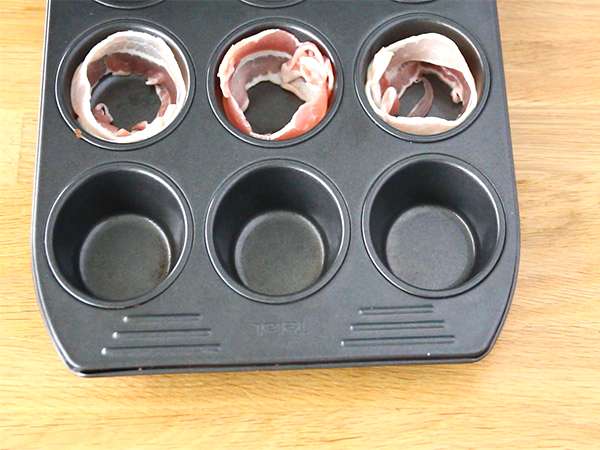 Мъфини с бекон - Подготовка стъпка 1