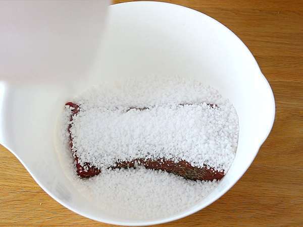 Bündnerfleisch или джърки от говеждо месо - Подготовка стъпка 2