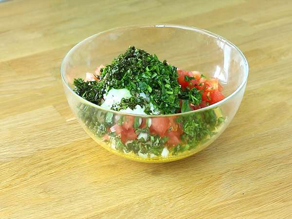 Много лесен ориенталски табулех - Подготовка стъпка 2