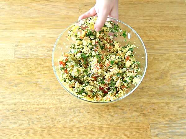 Много лесен ориенталски табулех - Подготовка стъпка 3