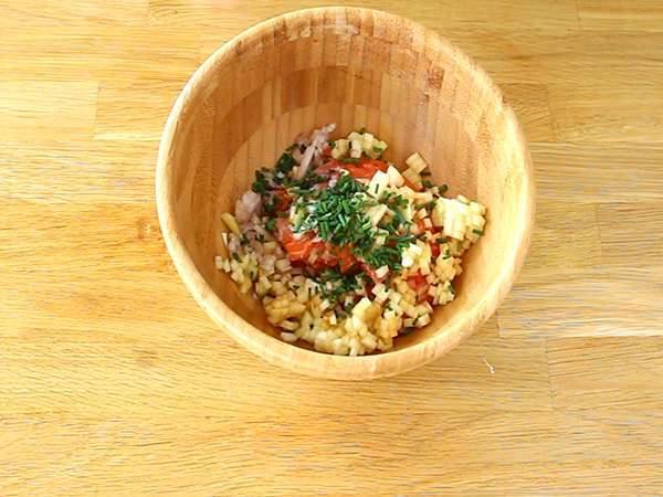 Тартар от прясна сьомга и зелена ябълка - Подготовка стъпка 2