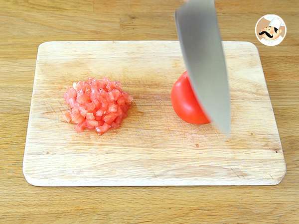 Тартар от шунка, пъпеш и домати - Подготовка стъпка 2
