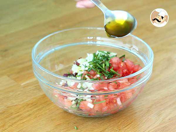 Тартар от шунка, пъпеш и домати - Подготовка стъпка 3