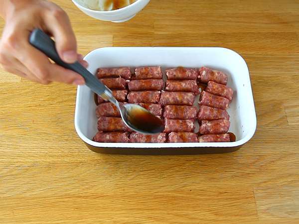 Карамелизирани колбаси за аперитива - Подготовка стъпка 3