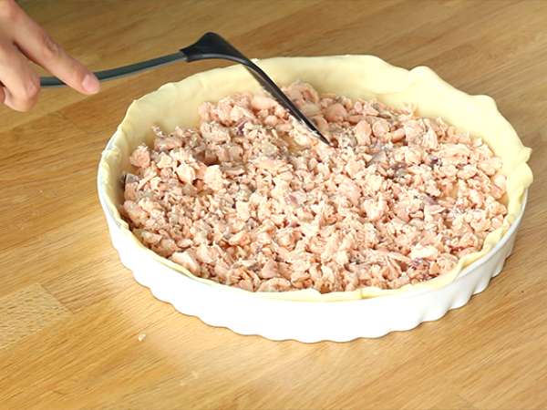 Бърз и лесен киш със сьомга - Подготовка стъпка 3