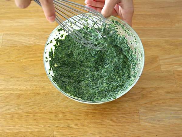 Киш със спанак и козе сирене - Подготовка стъпка 2