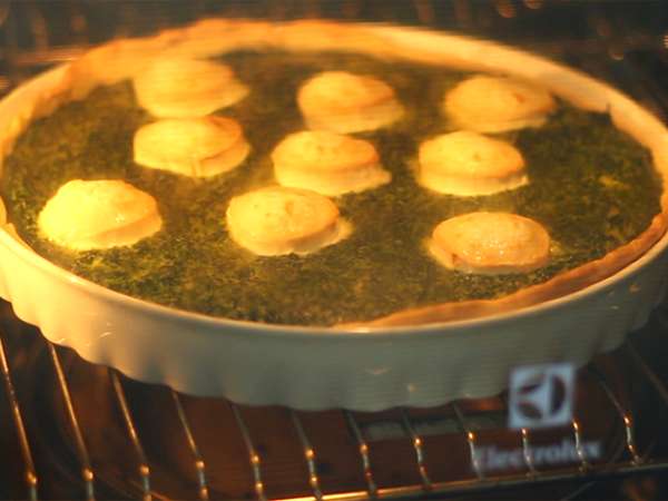 Киш със спанак и козе сирене - Подготовка стъпка 4