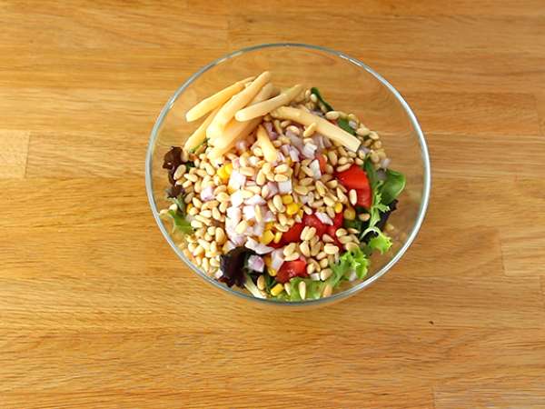 Салата Landaise с foie gras (салата Перигор) - Подготовка стъпка 2