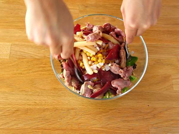 Салата Landaise с foie gras (салата Перигор) - Подготовка стъпка 3