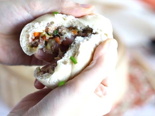 Banh Bao, малки кифлички на пара - Подготовка стъпка 12