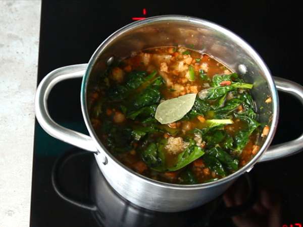 Супа от нахут със спанак - Подготовка стъпка 6