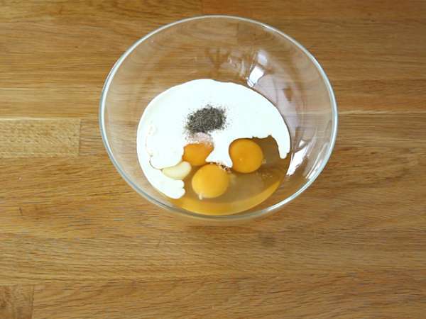 Киш с яйца и шунка - Подготовка стъпка 2