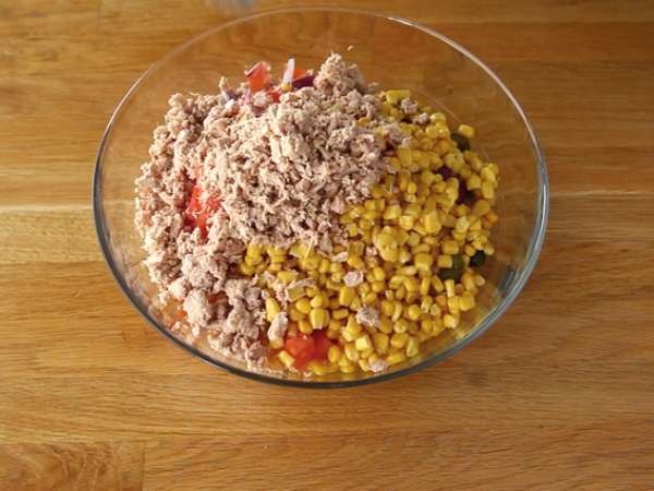 Смесена оризова салата (бързо и лесно) - Подготовка стъпка 2