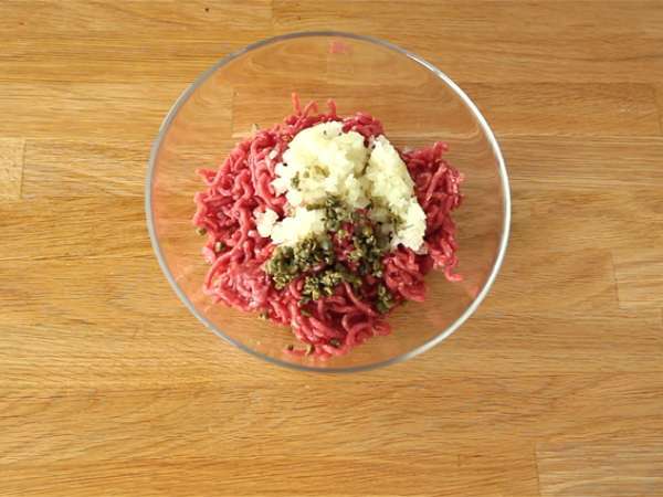Говежда пържола тартар - Подготовка стъпка 1
