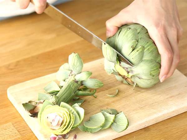 Печени артишоци - Подготовка стъпка 1