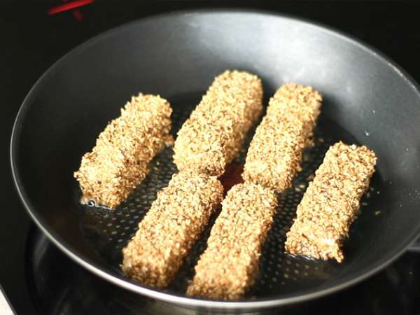 Пръчици сирене фета със сусам - Подготовка стъпка 4