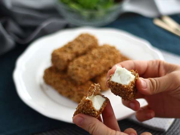 Пръчици сирене фета със сусам - Подготовка стъпка 5