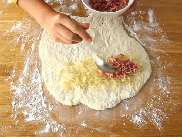 Фугас с бекон и лук - Подготовка стъпка 4