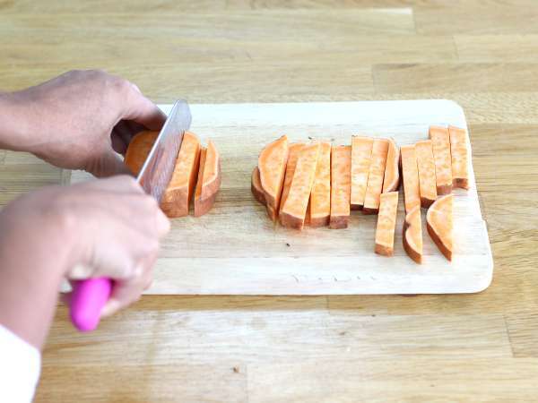 Сладки картофи, печени на фурна (с пиле) - Подготовка стъпка 1