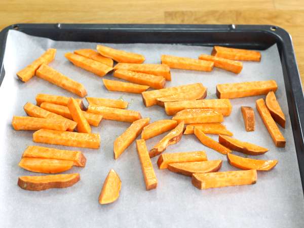 Сладки картофи, печени на фурна (с пиле) - Подготовка стъпка 4