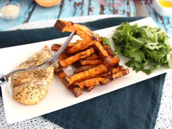 Сладки картофи, печени на фурна (с пиле) - Подготовка стъпка 5