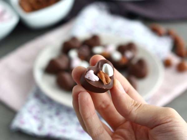Шоколадови бонбони с маршмелоу и лешници - Подготовка стъпка 5