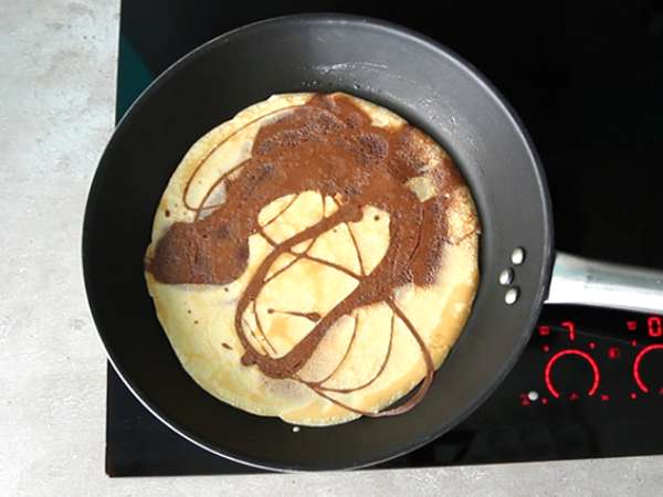 Мраморни палачинки с ванилия и шоколад - Подготовка стъпка 4