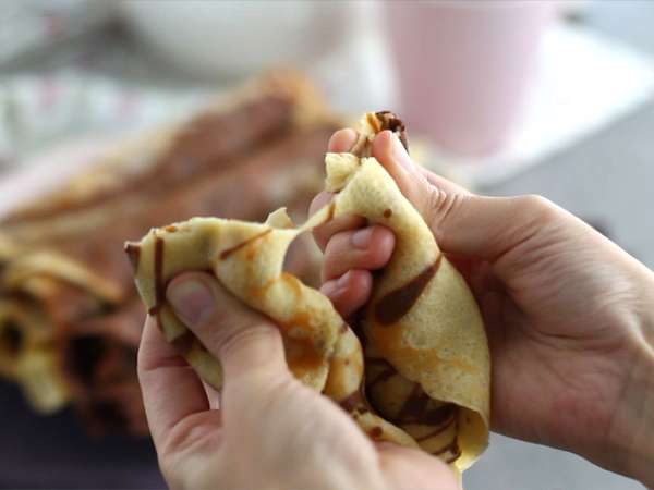 Мраморни палачинки с ванилия и шоколад - Подготовка стъпка 6