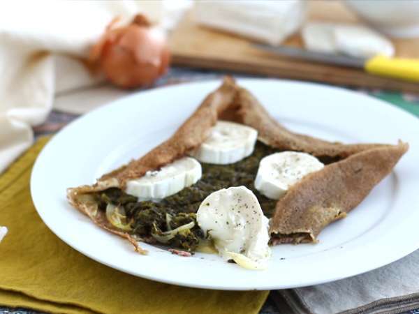 Палачинка от елда със спанак, шунка и козе сирене - Подготовка стъпка 4