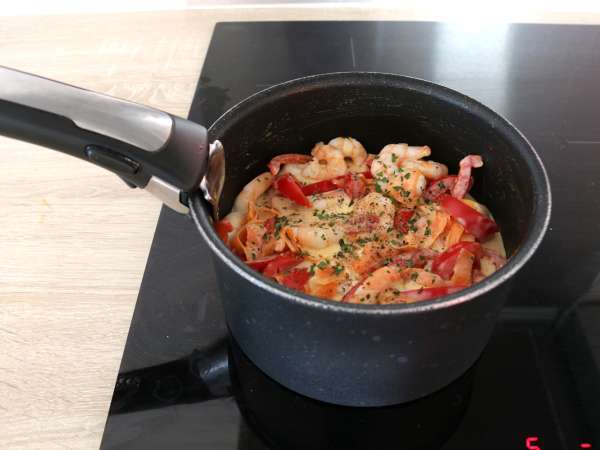 Тайландска паста (юфка с кокосов крем, скариди и зеленчуци) - Подготовка стъпка 2