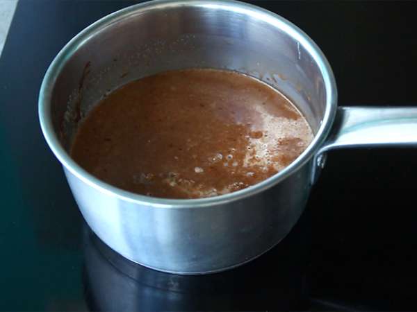 Допълнителен фондан 3 шоколадова торта - Подготовка стъпка 4