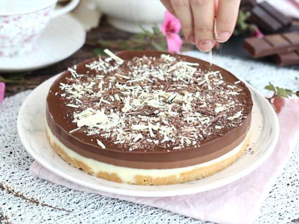 Допълнителен фондан 3 шоколадова торта - Подготовка стъпка 8