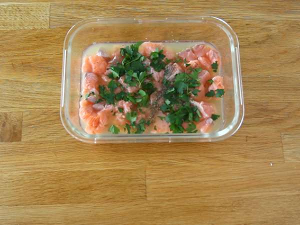 Сьомга, маринована в лимон - Подготовка стъпка 2