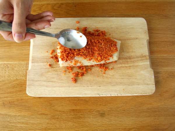 Треска в коричка от чоризо - Подготовка стъпка 2