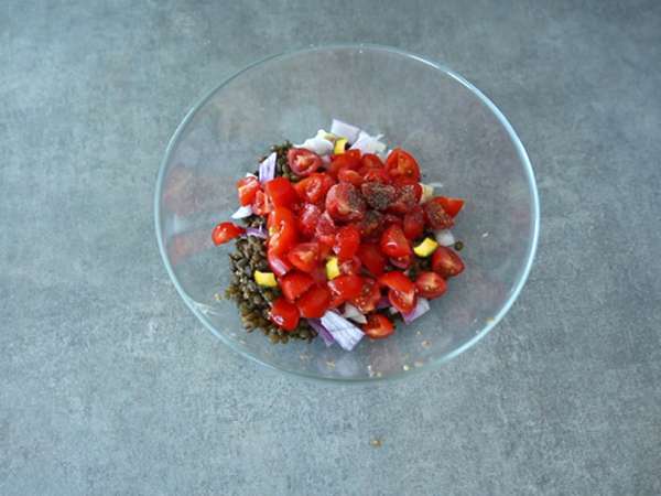 Салата от леща с извара - Подготовка стъпка 2