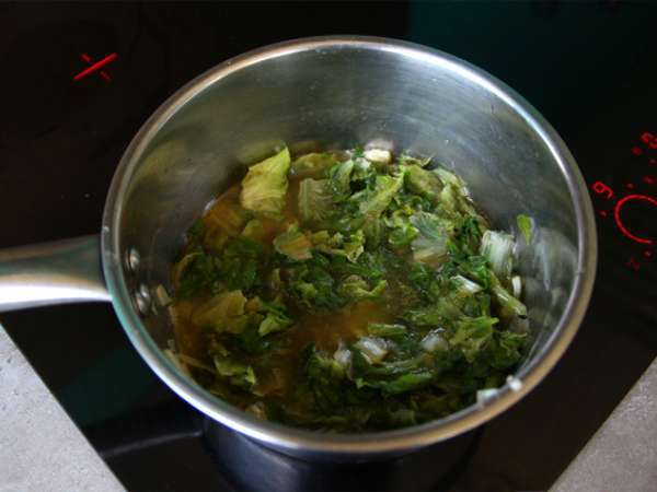 Супа от марули и салата от нахут - Подготовка стъпка 4