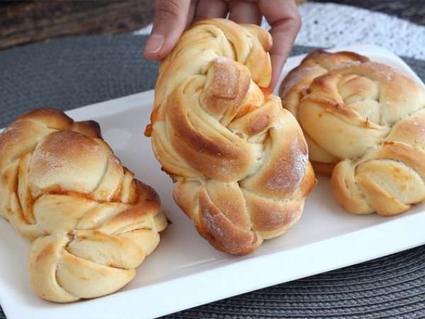 Плетени кайсиеви бриоши - Подготовка стъпка 9