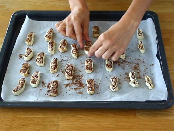 Палмиери от бутер тесто - Подготовка стъпка 4