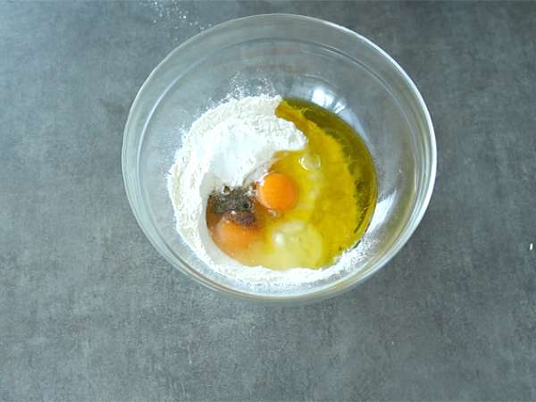 Мъфини от тиквички и козе сирене - Подготовка стъпка 1