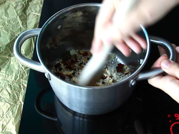 Вегетарианско ризото със сушени домати и гъби - Подготовка стъпка 2