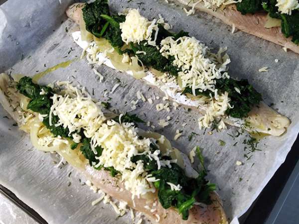 Хек в бутер тесто със спанак - Подготовка стъпка 4