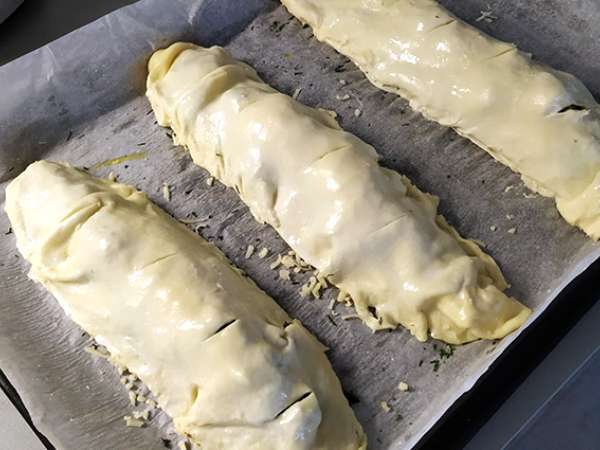 Хек в бутер тесто със спанак - Подготовка стъпка 5